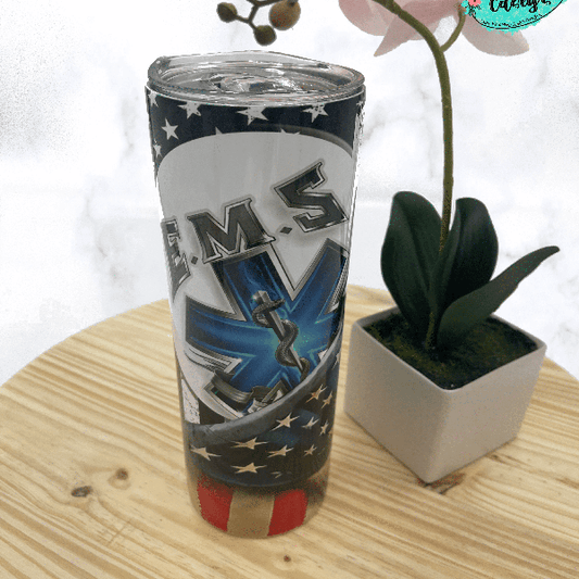 EMS U.S. Flag Hot & Cold Drink Tumbler