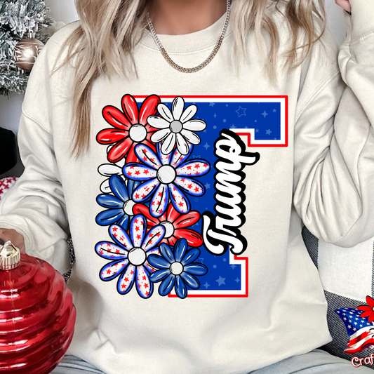 MAGA Trump Floral Crewneck