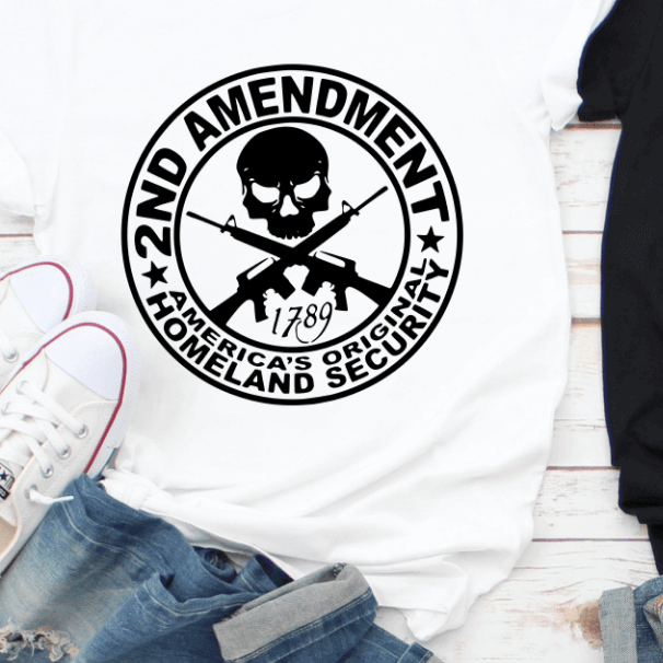 2nd Amendment Homeland Security Graphic Shirt by Crafty Casey's