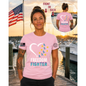 Nautical Salute Freedom Fighter District Perfect Tri Tee in Light Pink on marina sunset mockup for Nautical Salute