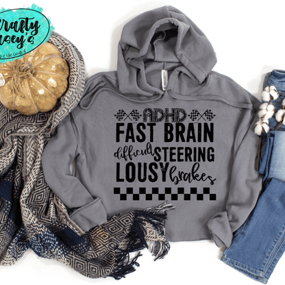 ADHD Brain Funny Graphic Shirt adult funny graphic shirt design by Crafty Casey's
