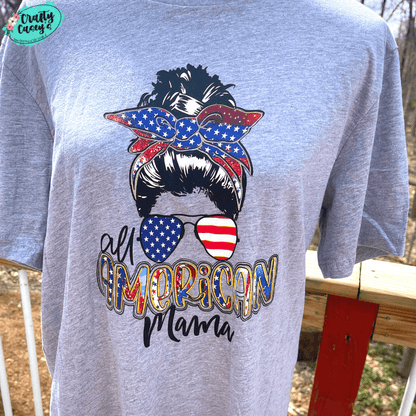 All American Mama Graphic Shirt by Crafty Casey's