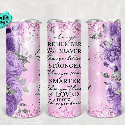 Always remember that you are braver than you believe,Stronger than you seem.