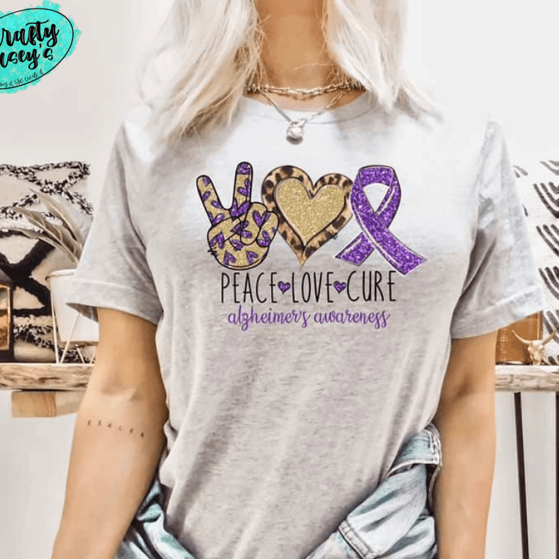 Alzheimer's Awareness Graphic Shirt awareness apparel design by Crafty Casey's