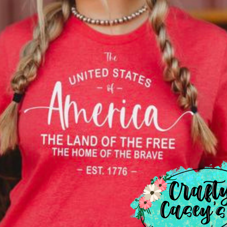 America Land Of The Free 1776 Graphic Shirt by Crafty Casey's