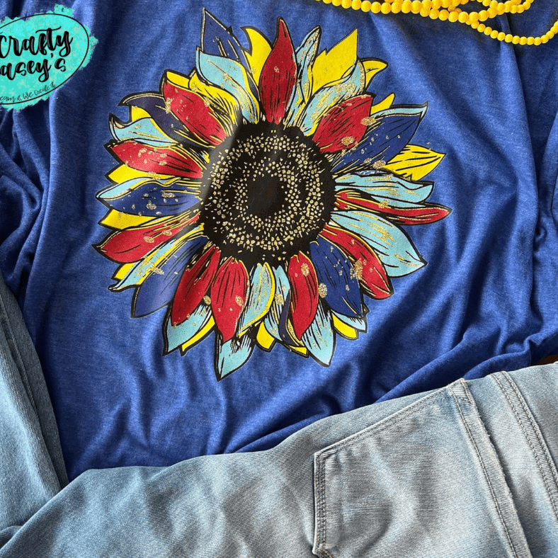 Autism Awareness Sunflower Shirt awareness apparel design by Crafty Casey's