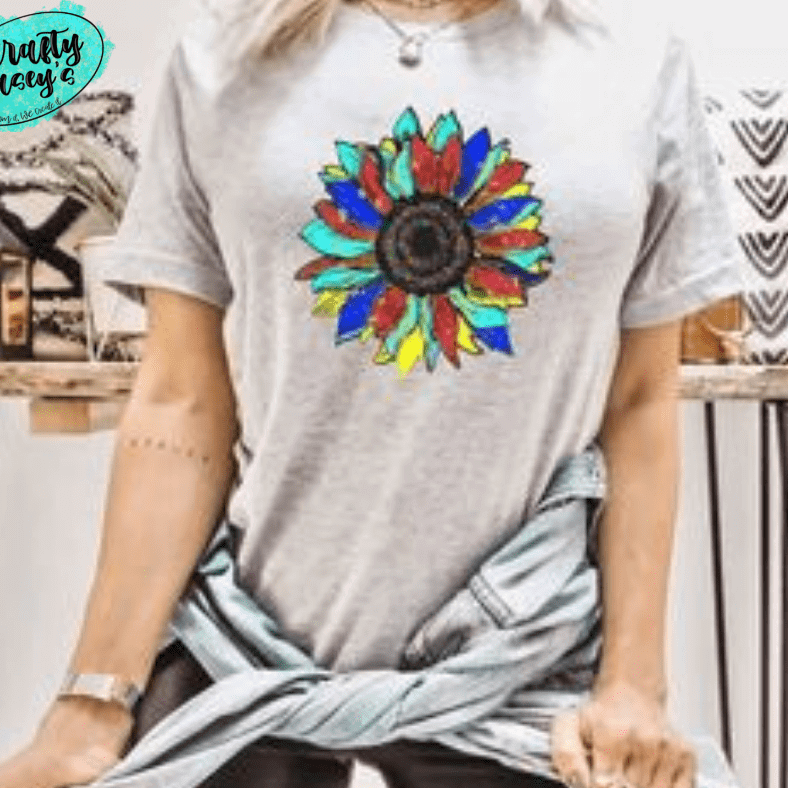 Autism Awareness Sunflower Shirt awareness apparel design by Crafty Casey's
