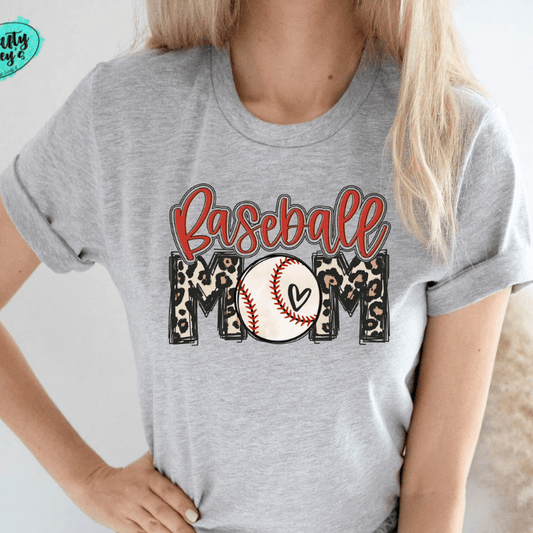 Baseball Mom Leopard Unisex Tee