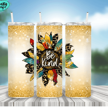 Be Kind Retro Sunflower - Drink Tumbler