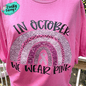 Breast Cancer Pink Ribbon Graphic Shirt awareness apparel design by Crafty Casey's