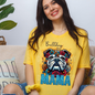Bull Dog Mama Faux Glitter Tee