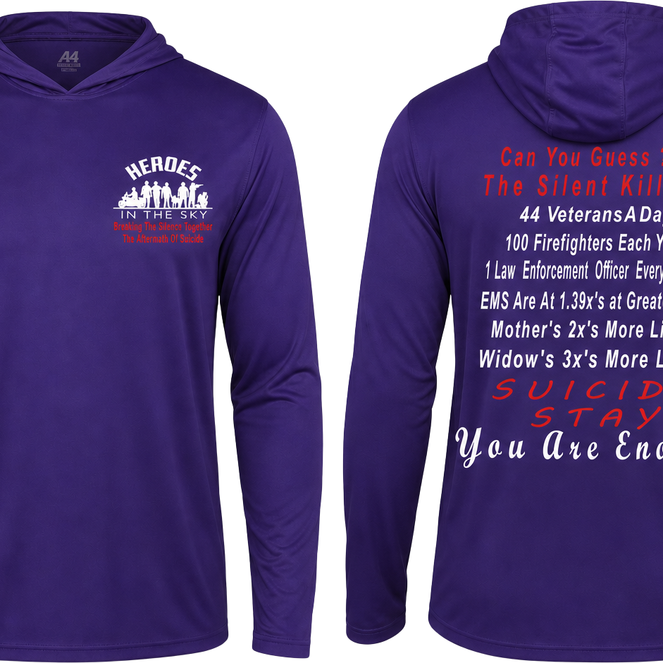 CAN YOU IDENTIFY THE SILENT KILLER HEROES IN THE SKY™ PURPLE A4 HOODIE