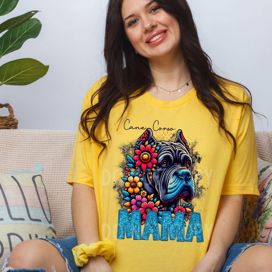 Cainn Torso Dog Mama Faux Glitter Tee