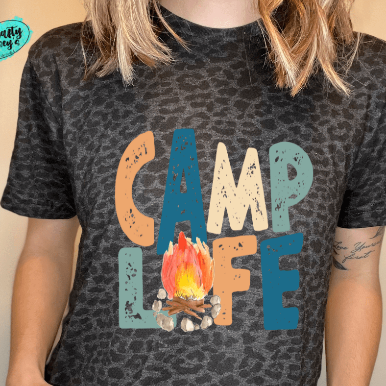 Camp Life Retro Summer Shirt summer graphic shirt by Crafty Casey’s