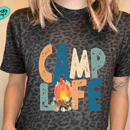 Camp Life Retro Summer Shirt summer graphic shirt by Crafty Casey’s