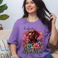 Chocalate Labrador Dog Mama Faux Glitter Tee