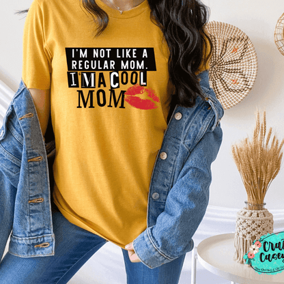 Cool Mom Graphic Shirt adult funny, and mom graphic shirt design by Crafty Casey's