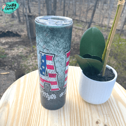 Dad The Myth The Legend Flag Tumbler