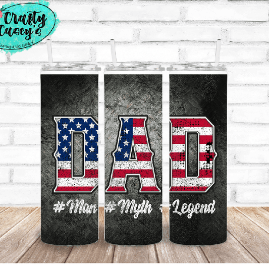 Dad The Myth The Legend Flag Tumbler