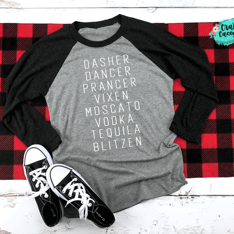 Dasher, Dancer, Prancer, Vixin, Blitzin Funny Tee, Long Sleeve & Crewneck