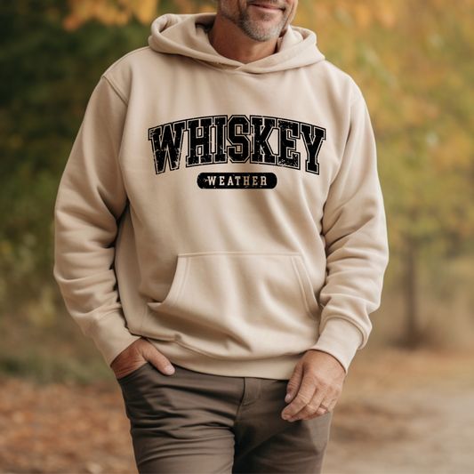Distressed Whiskey Weather Tee, Crewneck, Hoodie