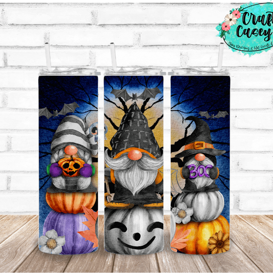 Fall Gnome Spooky Forest -Drink Tumbler