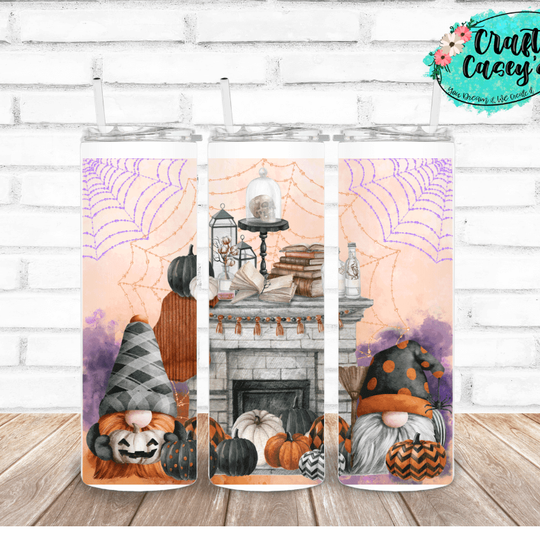 Fall Gnome's Hangin By The Fire -Halloween-Drink Tumbler