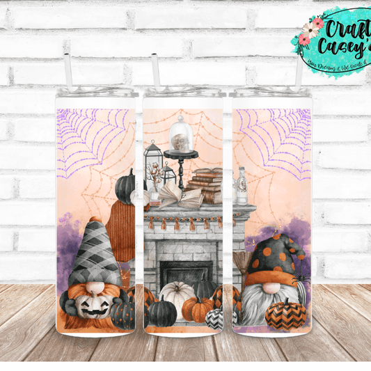 Fall Gnome's Hangin By The Fire -Halloween-Drink Tumbler