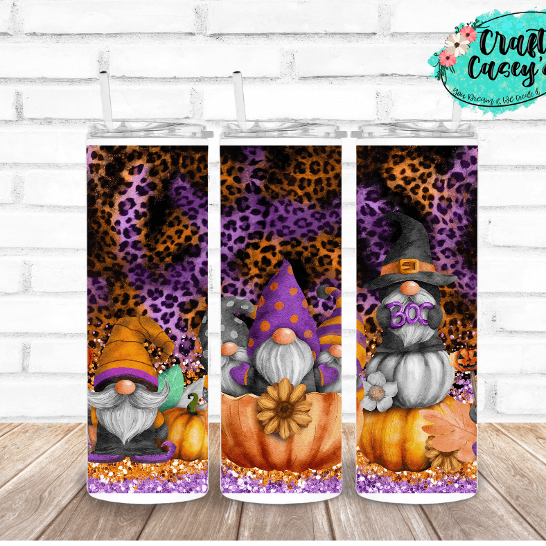 Fall Halloween Gnome Pumpkin-Drink Tumbler