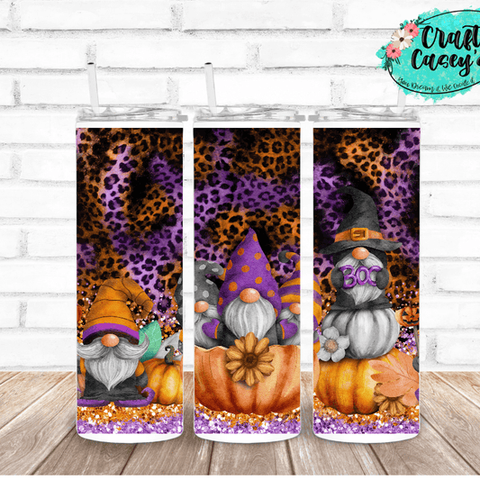 Fall Halloween Gnome Pumpkin-Drink Tumbler