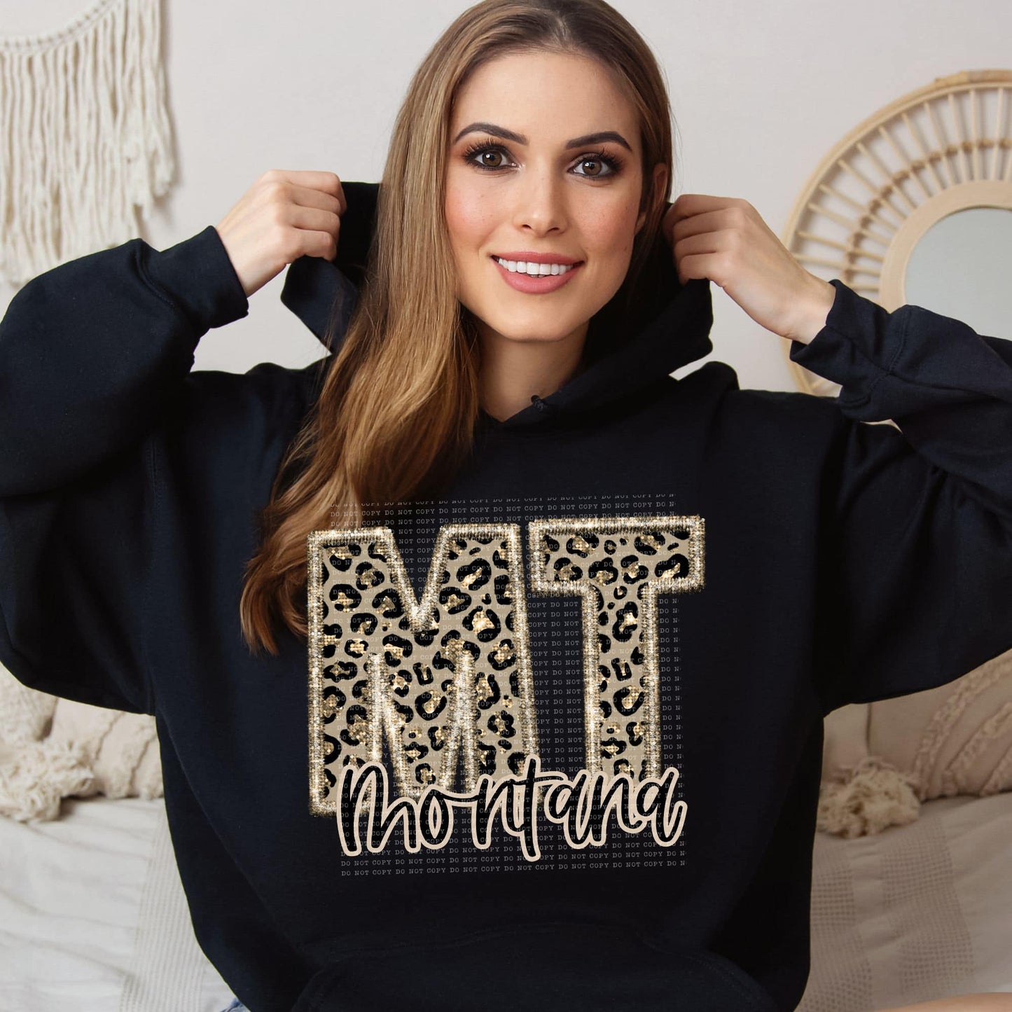 Faux Embroidered Cheetah Kentucky -North Carolina