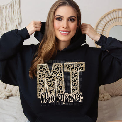 Faux Embroidered Cheetah Kentucky -North Carolina