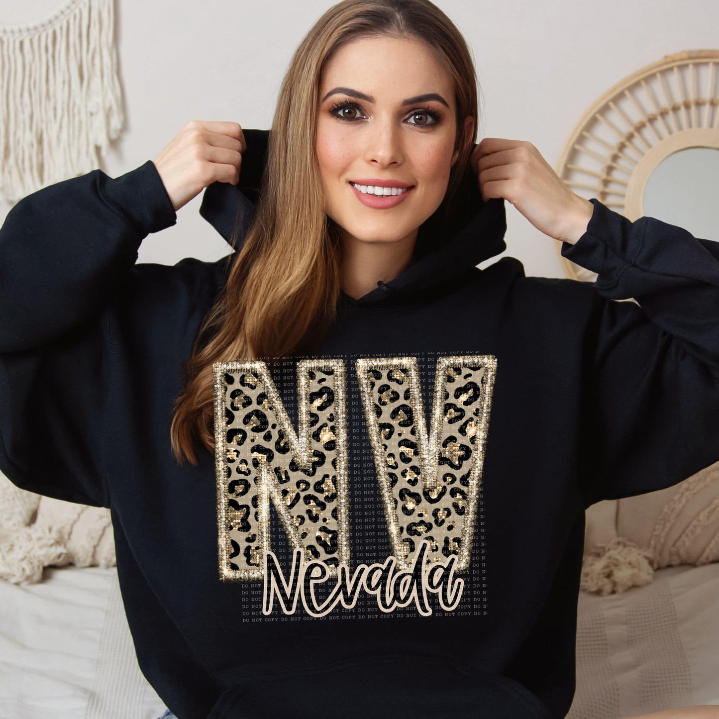 Faux Embroidered Cheetah Kentucky -North Carolina