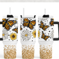 Glitter Butterflies 40 oz. Tumbler