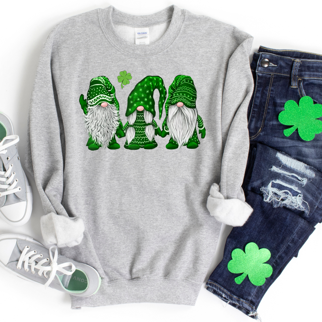Green Clover Gnomes St. Pats. Sweatshirts