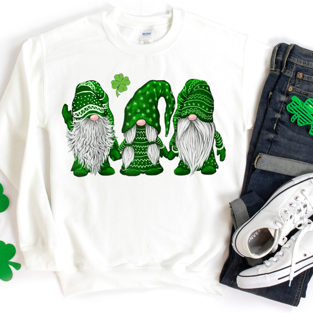 Green Clover Gnomes St. Pats. Sweatshirts