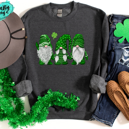 Green Clover Gnomes St. Pats. Sweatshirts