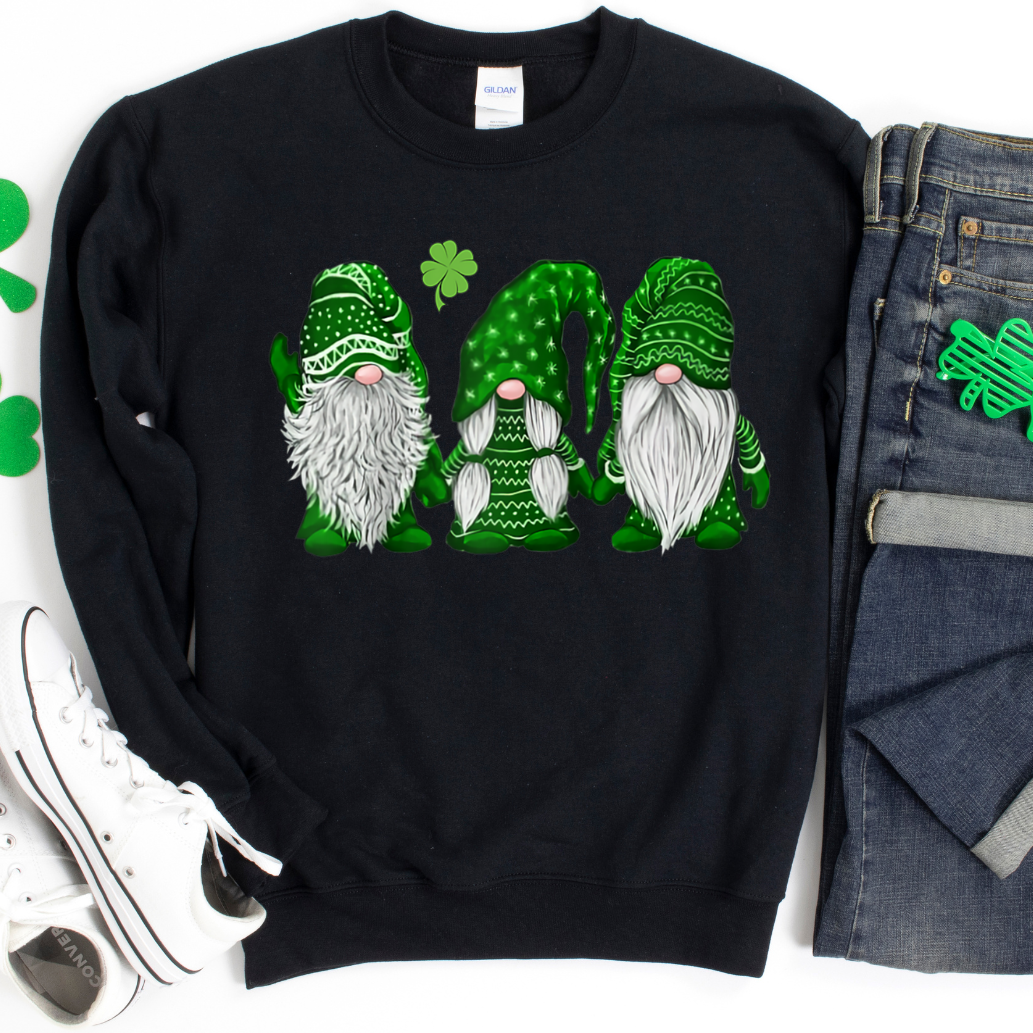 Green Clover Gnomes St. Pats. Sweatshirts