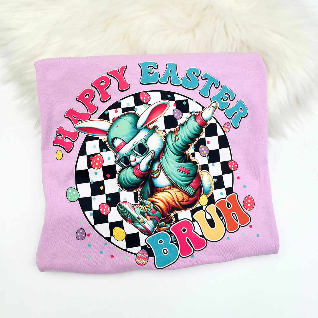 Happy Easter Bruh Bunny Youth & Adult Tee's/Hoodies