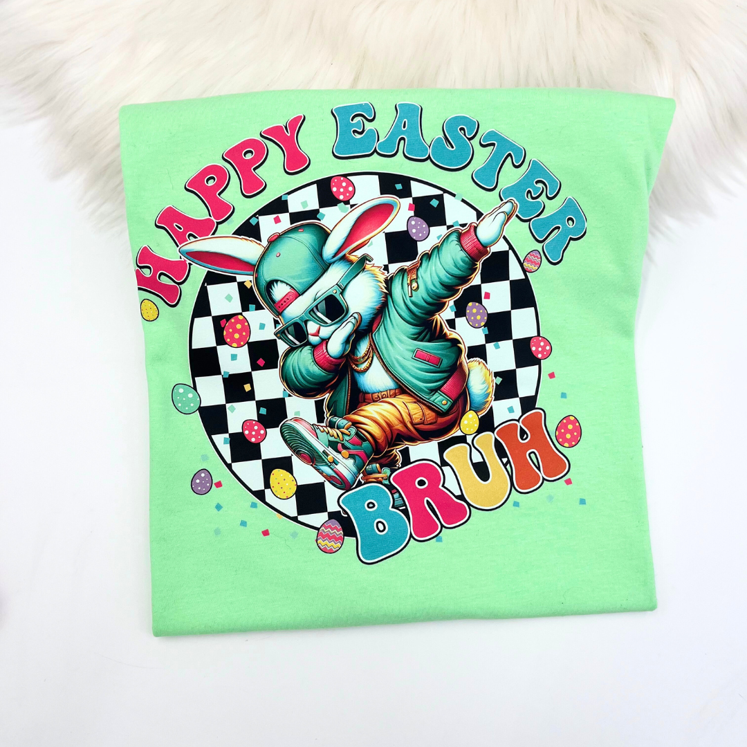 Happy Easter Bruh Bunny Youth & Adult Tee's/Hoodies