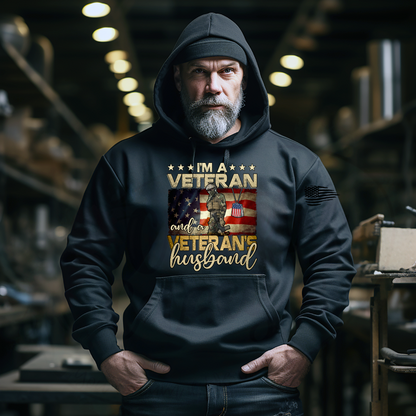 I Am A Veteran & A Veteran's Husband Tee. Crewneck, Hoodie