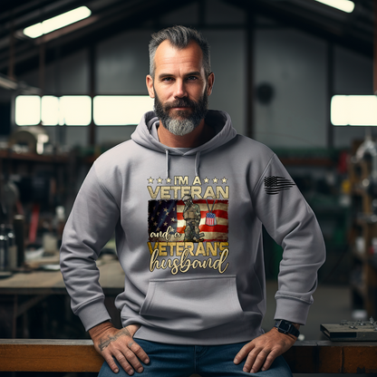 I Am A Veteran & A Veteran's Husband Tee. Crewneck, Hoodie