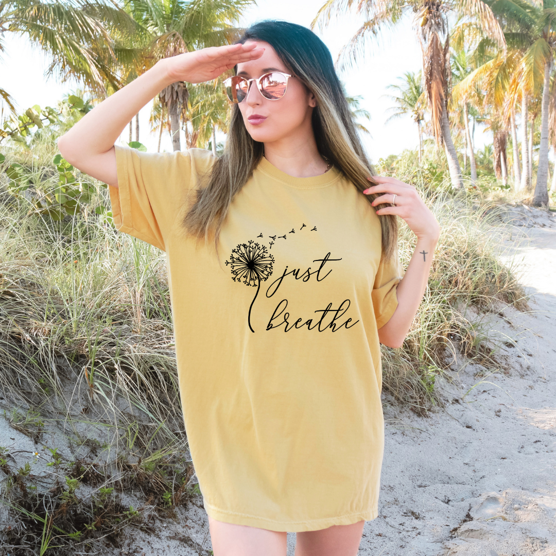 Just Breathe Inspirational T-shirt