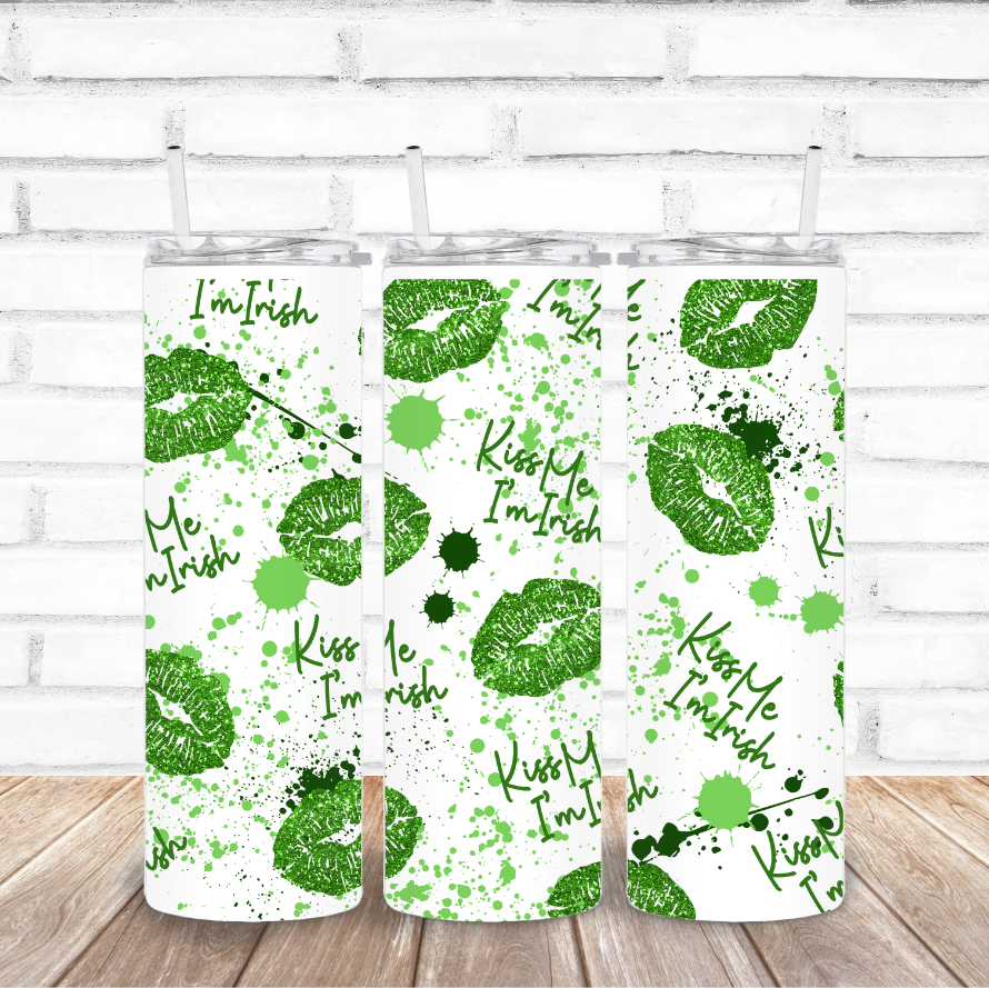 Kiss Me I'm Irish St. Pats. Drink Tumbler