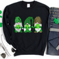 Leopard Cheetah Green Gnomes- Saint Patrick's Sweatshirts