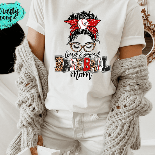 Loud & Proud Baseball Mom Bunn Unisex Tee