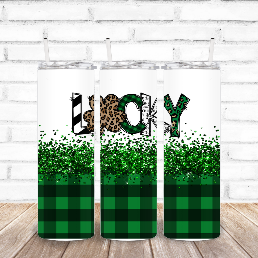 Lucky Heart Leopard St. Pats Tumbler