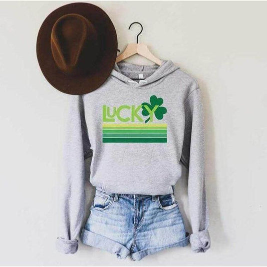 Lucky Retro Clover - Saint Patrick's Day Hoodie
