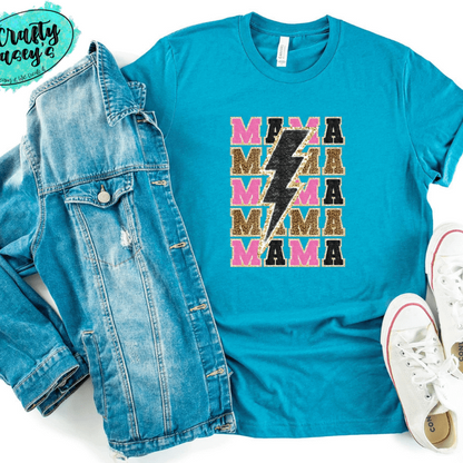 Mama Electric Retro Pink-Women's T-shirts