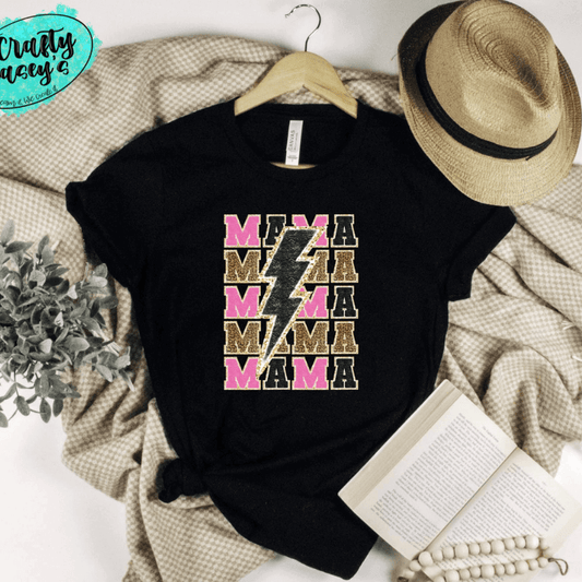 Mama Electric Retro Pink-Women's T-shirts
